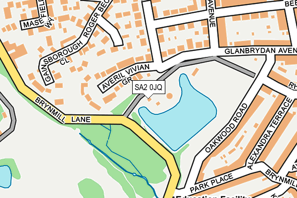 SA2 0JQ map - OS OpenMap – Local (Ordnance Survey) SA2 0JQ map - OS OpenMap – Local (Ordnance Survey)