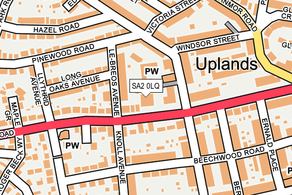 SA2 0LQ map - OS OpenMap – Local (Ordnance Survey) SA2 0LQ map - OS OpenMap – Local (Ordnance Survey)