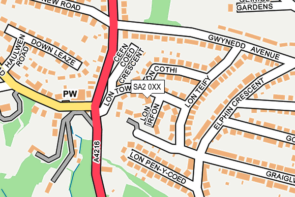 SA2 0XX map - OS OpenMap – Local (Ordnance Survey) SA2 0XX map - OS OpenMap – Local (Ordnance Survey)