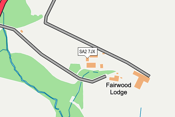 SA2 7JX map - OS OpenMap – Local (Ordnance Survey) SA2 7JX map - OS OpenMap – Local (Ordnance Survey)