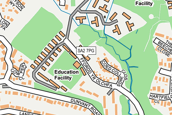 SA2 7PG map - OS OpenMap – Local (Ordnance Survey) SA2 7PG map - OS OpenMap – Local (Ordnance Survey)