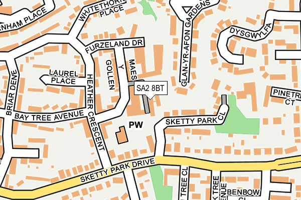 SA2 8BT map - OS OpenMap – Local (Ordnance Survey) SA2 8BT map - OS OpenMap – Local (Ordnance Survey)