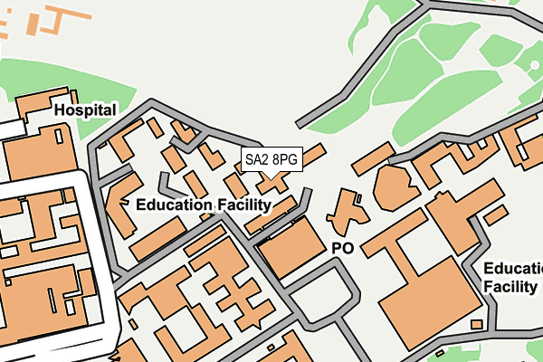 SA2 8PG map - OS OpenMap – Local (Ordnance Survey) SA2 8PG map - OS OpenMap – Local (Ordnance Survey)