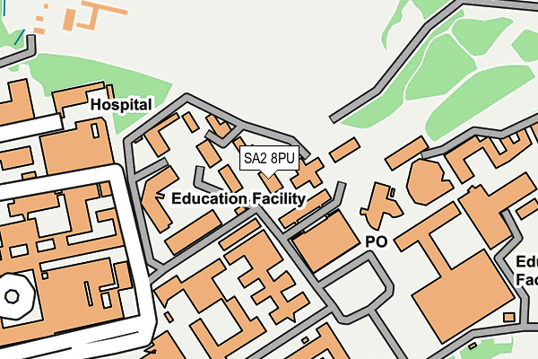 SA2 8PU map - OS OpenMap – Local (Ordnance Survey) SA2 8PU map - OS OpenMap – Local (Ordnance Survey)