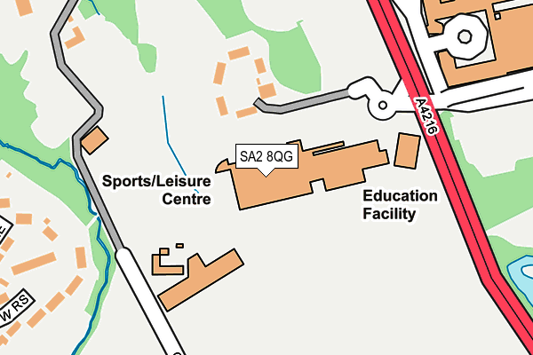 SA2 8QG map - OS OpenMap – Local (Ordnance Survey) SA2 8QG map - OS OpenMap – Local (Ordnance Survey)