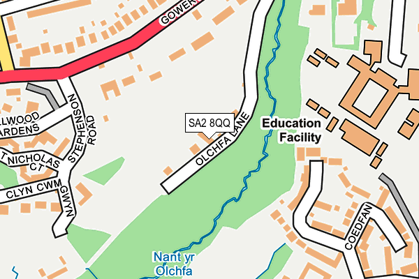 SA2 8QQ map - OS OpenMap – Local (Ordnance Survey) SA2 8QQ map - OS OpenMap – Local (Ordnance Survey)
