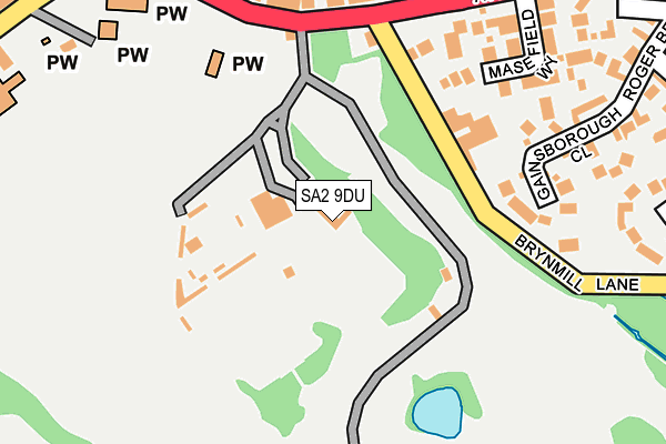 SA2 9DU map - OS OpenMap – Local (Ordnance Survey) SA2 9DU map - OS OpenMap – Local (Ordnance Survey)