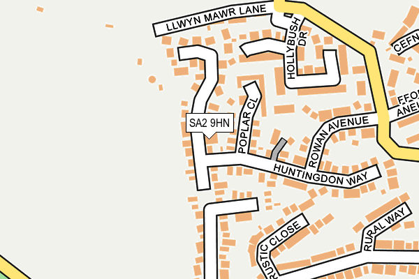 SA2 9HN map - OS OpenMap – Local (Ordnance Survey) SA2 9HN map - OS OpenMap – Local (Ordnance Survey)