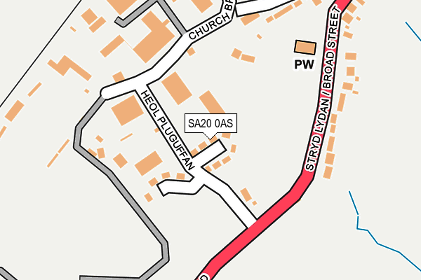 SA20 0AS map - OS OpenMap – Local (Ordnance Survey) SA20 0AS map - OS OpenMap – Local (Ordnance Survey)
