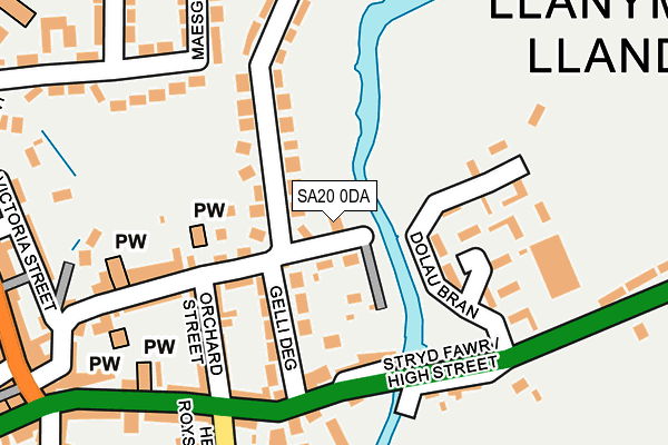 SA20 0DA map - OS OpenMap – Local (Ordnance Survey) SA20 0DA map - OS OpenMap – Local (Ordnance Survey)