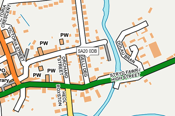 SA20 0DB map - OS OpenMap – Local (Ordnance Survey) SA20 0DB map - OS OpenMap – Local (Ordnance Survey)