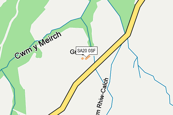 SA20 0SF map - OS OpenMap – Local (Ordnance Survey) SA20 0SF map - OS OpenMap – Local (Ordnance Survey)