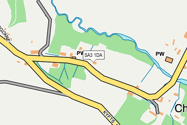 SA3 1DA map - OS OpenMap – Local (Ordnance Survey) SA3 1DA map - OS OpenMap – Local (Ordnance Survey)