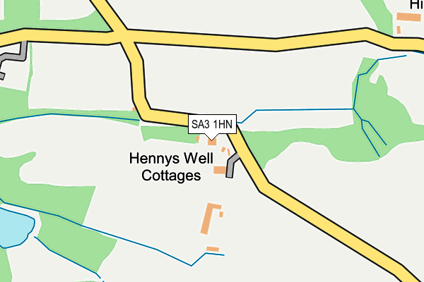SA3 1HN map - OS OpenMap – Local (Ordnance Survey) SA3 1HN map - OS OpenMap – Local (Ordnance Survey)