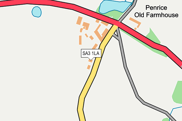 SA3 1LA map - OS OpenMap – Local (Ordnance Survey) SA3 1LA map - OS OpenMap – Local (Ordnance Survey)