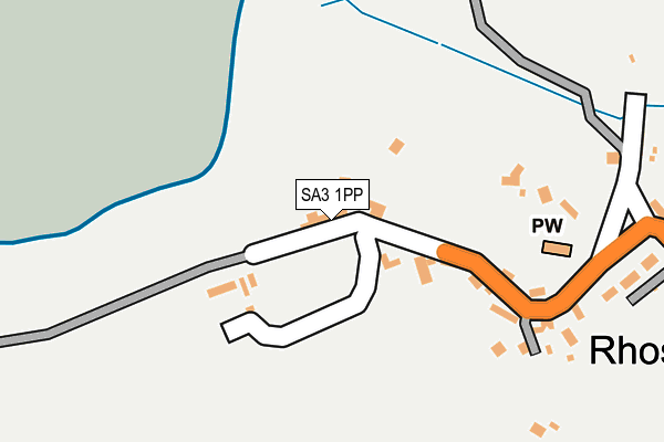 SA3 1PP map - OS OpenMap – Local (Ordnance Survey) SA3 1PP map - OS OpenMap – Local (Ordnance Survey)