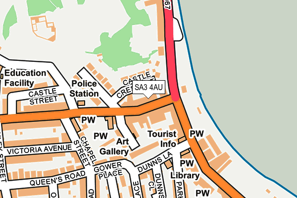 SA3 4AU map - OS OpenMap – Local (Ordnance Survey) SA3 4AU map - OS OpenMap – Local (Ordnance Survey)