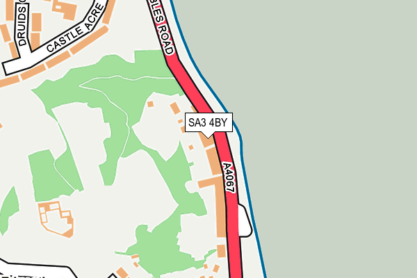 SA3 4BY map - OS OpenMap – Local (Ordnance Survey) SA3 4BY map - OS OpenMap – Local (Ordnance Survey)