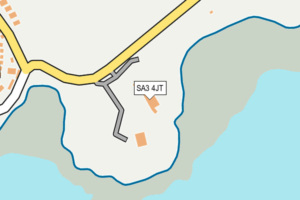 SA3 4JT map - OS OpenMap – Local (Ordnance Survey) SA3 4JT map - OS OpenMap – Local (Ordnance Survey)