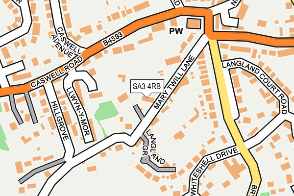 SA3 4RB map - OS OpenMap – Local (Ordnance Survey) SA3 4RB map - OS OpenMap – Local (Ordnance Survey)