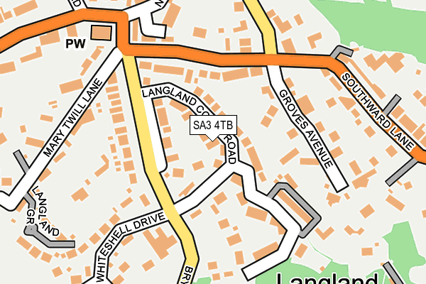 SA3 4TB map - OS OpenMap – Local (Ordnance Survey) SA3 4TB map - OS OpenMap – Local (Ordnance Survey)