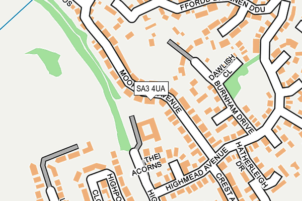 SA3 4UA map - OS OpenMap – Local (Ordnance Survey) SA3 4UA map - OS OpenMap – Local (Ordnance Survey)