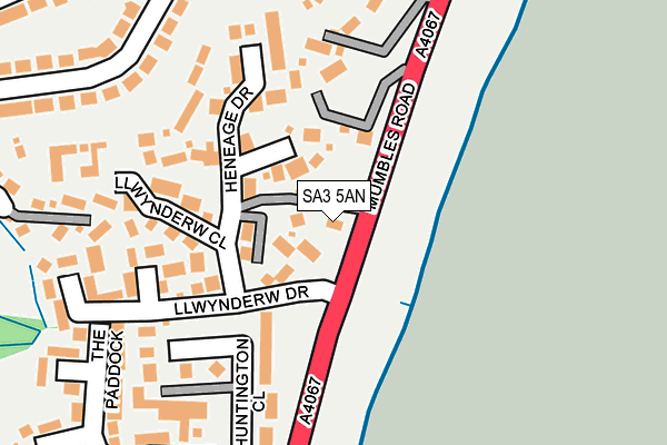 SA3 5AN map - OS OpenMap – Local (Ordnance Survey) SA3 5AN map - OS OpenMap – Local (Ordnance Survey)