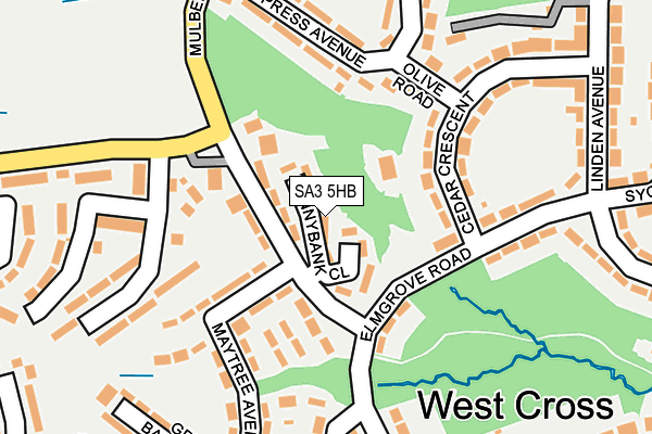 SA3 5HB map - OS OpenMap – Local (Ordnance Survey) SA3 5HB map - OS OpenMap – Local (Ordnance Survey)
