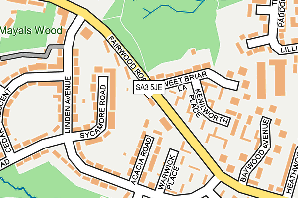 SA3 5JE map - OS OpenMap – Local (Ordnance Survey) SA3 5JE map - OS OpenMap – Local (Ordnance Survey)