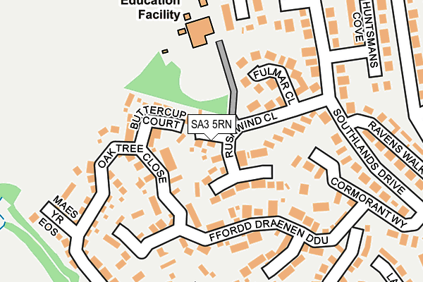 SA3 5RN map - OS OpenMap – Local (Ordnance Survey) SA3 5RN map - OS OpenMap – Local (Ordnance Survey)