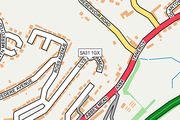 SA31 1GX map - OS OpenMap – Local (Ordnance Survey) SA31 1GX map - OS OpenMap – Local (Ordnance Survey)