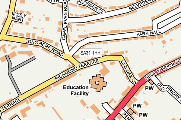 SA31 1HH map - OS OpenMap – Local (Ordnance Survey) SA31 1HH map - OS OpenMap – Local (Ordnance Survey)
