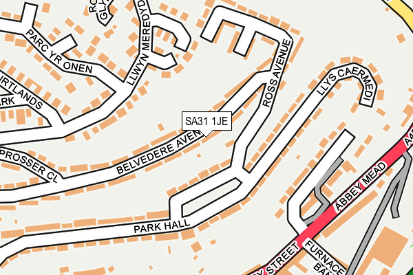 SA31 1JE map - OS OpenMap – Local (Ordnance Survey) SA31 1JE map - OS OpenMap – Local (Ordnance Survey)