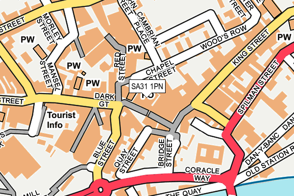 SA31 1PN map - OS OpenMap – Local (Ordnance Survey) SA31 1PN map - OS OpenMap – Local (Ordnance Survey)