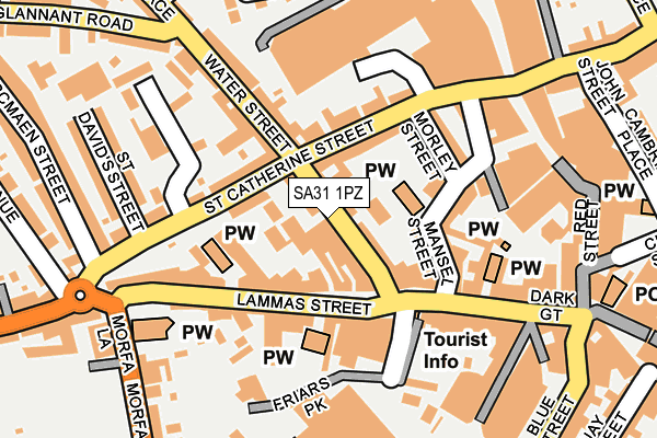 SA31 1PZ map - OS OpenMap – Local (Ordnance Survey) SA31 1PZ map - OS OpenMap – Local (Ordnance Survey)