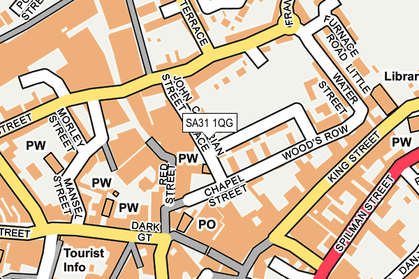 SA31 1QG map - OS OpenMap – Local (Ordnance Survey) SA31 1QG map - OS OpenMap – Local (Ordnance Survey)