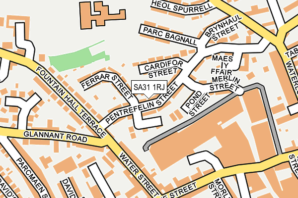 SA31 1RJ map - OS OpenMap – Local (Ordnance Survey) SA31 1RJ map - OS OpenMap – Local (Ordnance Survey)