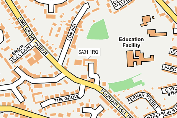 SA31 1RQ map - OS OpenMap – Local (Ordnance Survey) SA31 1RQ map - OS OpenMap – Local (Ordnance Survey)
