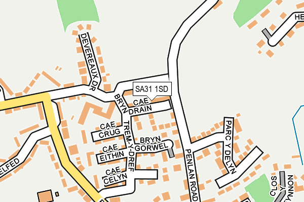 SA31 1SD map - OS OpenMap – Local (Ordnance Survey) SA31 1SD map - OS OpenMap – Local (Ordnance Survey)