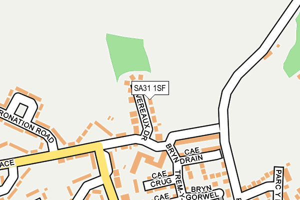 SA31 1SF map - OS OpenMap – Local (Ordnance Survey) SA31 1SF map - OS OpenMap – Local (Ordnance Survey)