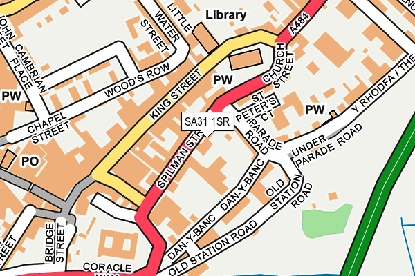 SA31 1SR map - OS OpenMap – Local (Ordnance Survey) SA31 1SR map - OS OpenMap – Local (Ordnance Survey)