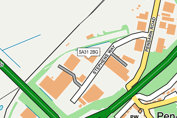 SA31 2BG map - OS OpenMap – Local (Ordnance Survey) SA31 2BG map - OS OpenMap – Local (Ordnance Survey)