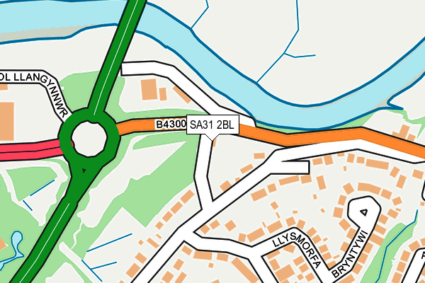 SA31 2BL map - OS OpenMap – Local (Ordnance Survey) SA31 2BL map - OS OpenMap – Local (Ordnance Survey)