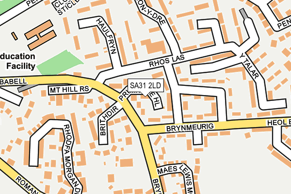 SA31 2LD map - OS OpenMap – Local (Ordnance Survey) SA31 2LD map - OS OpenMap – Local (Ordnance Survey)