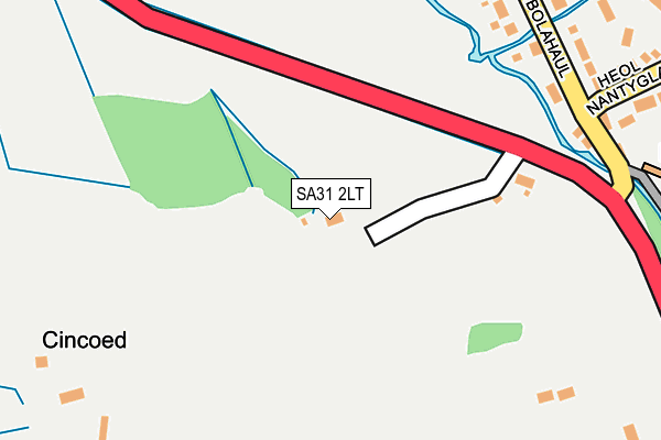SA31 2LT map - OS OpenMap – Local (Ordnance Survey) SA31 2LT map - OS OpenMap – Local (Ordnance Survey)