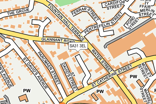 SA31 3EL map - OS OpenMap – Local (Ordnance Survey) SA31 3EL map - OS OpenMap – Local (Ordnance Survey)