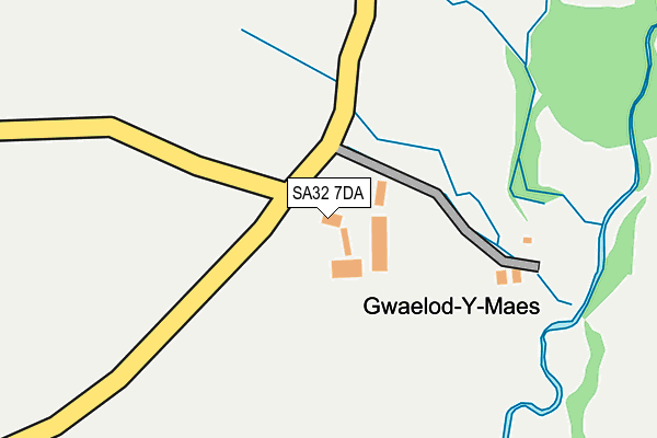 SA32 7DA map - OS OpenMap – Local (Ordnance Survey) SA32 7DA map - OS OpenMap – Local (Ordnance Survey)