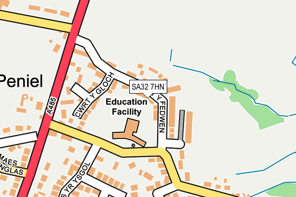 SA32 7HN map - OS OpenMap – Local (Ordnance Survey) SA32 7HN map - OS OpenMap – Local (Ordnance Survey)