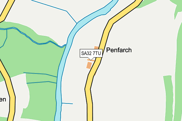 SA32 7TU map - OS OpenMap – Local (Ordnance Survey)