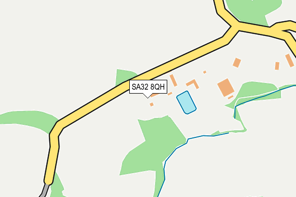 SA32 8QH map - OS OpenMap – Local (Ordnance Survey) SA32 8QH map - OS OpenMap – Local (Ordnance Survey)
